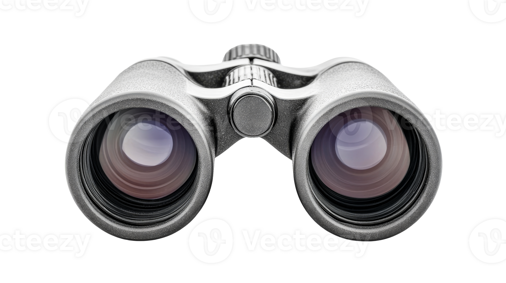 Silver binoculars, lenses, optic technology, view, isolated, cut out transparent png