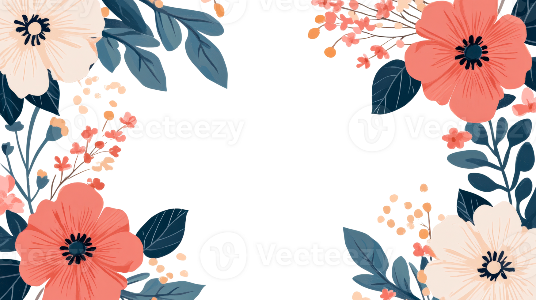 Floral arrangement with salmon and cream flowers, cut out transparent png
