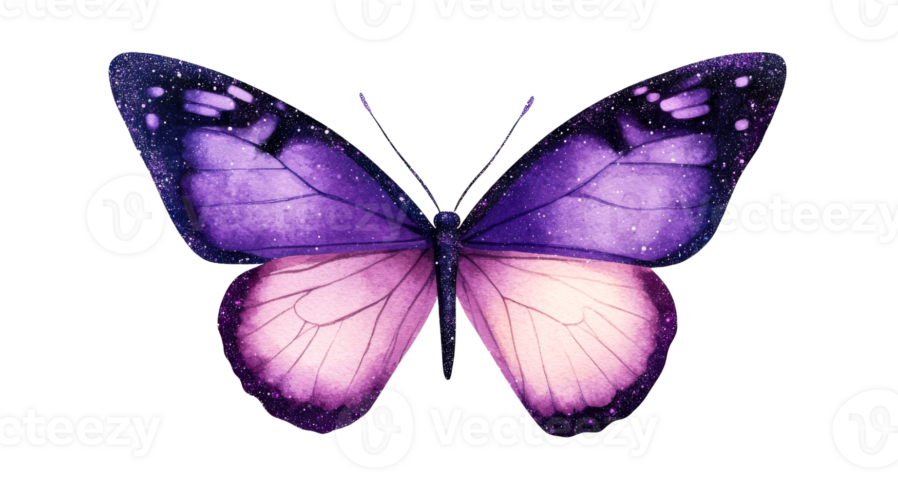 Butterfly, watercolor, gradient, mystical, delicate, pastel, drawing, cut out transparent png