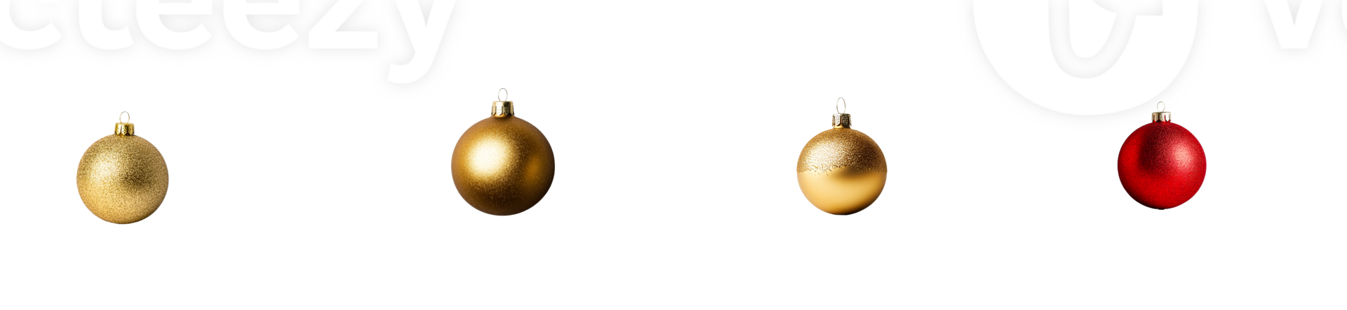 Colorful Christmas ornaments with a transparent background for crafts png