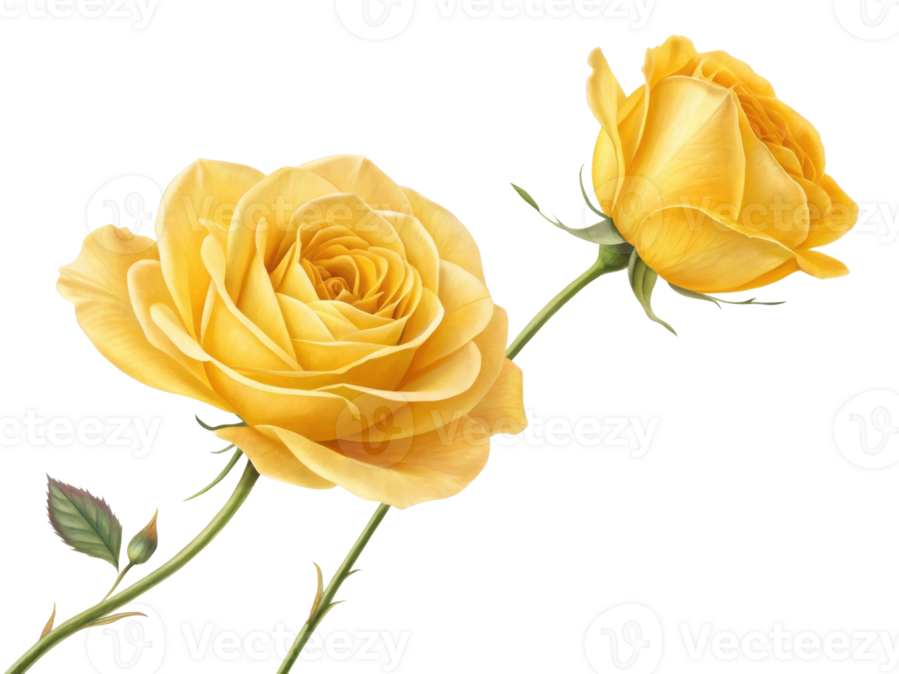 Beautiful yellow roses bloom gracefully, symbolizing love and joy, making any space vibrant and cheerful png