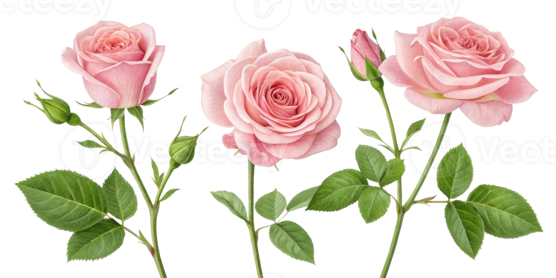 Beautiful pink roses bloom gracefully, showcasing their delicate petals and vibrant green leaves, symbolizing love and elegance png