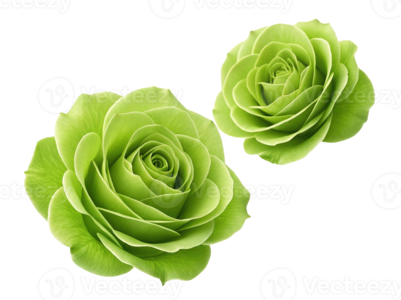 Beautiful green roses bloom gracefully, showcasing their unique flower structure and vibrant color, perfect for any floral arrangement png