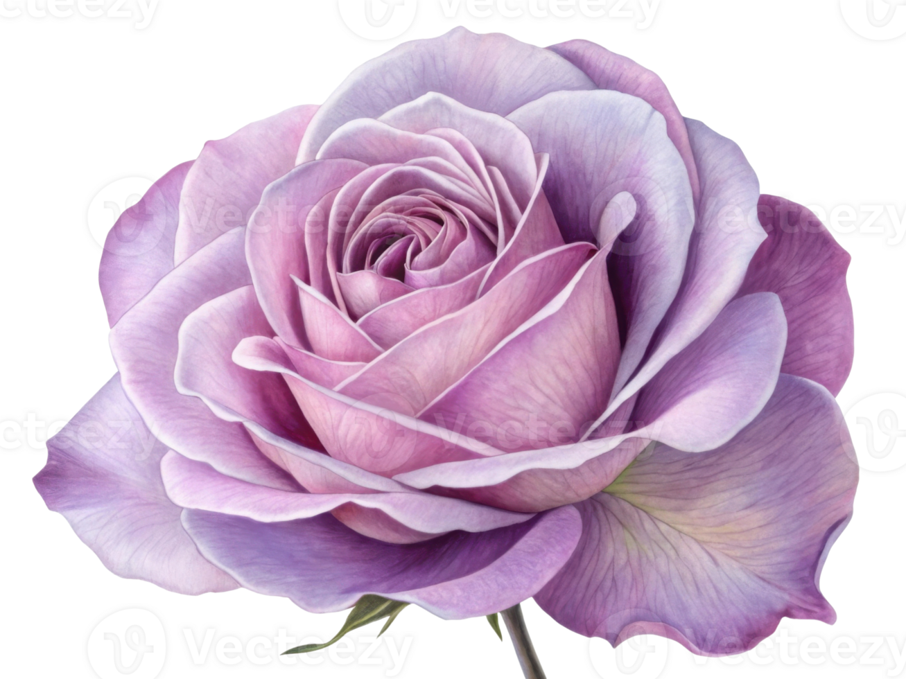 stunning rose flower in soft lavender hues showcases delicate petals and intricate details, evoking sense of beauty and tranquility png