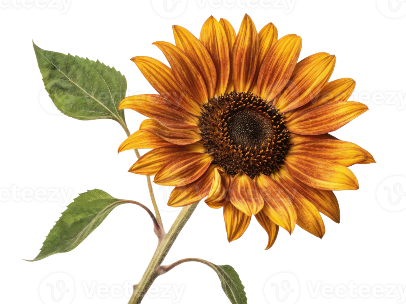 vibrant sunflower stands tall with its golden petals and dark center, radiating warmth and joy in any setting png