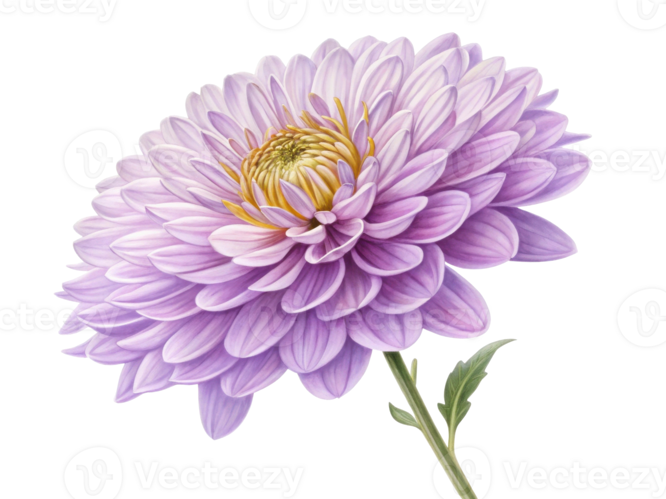 beautiful chrysanthemum flower showcases delicate lavender petals and vibrant center, radiating elegance and charm png
