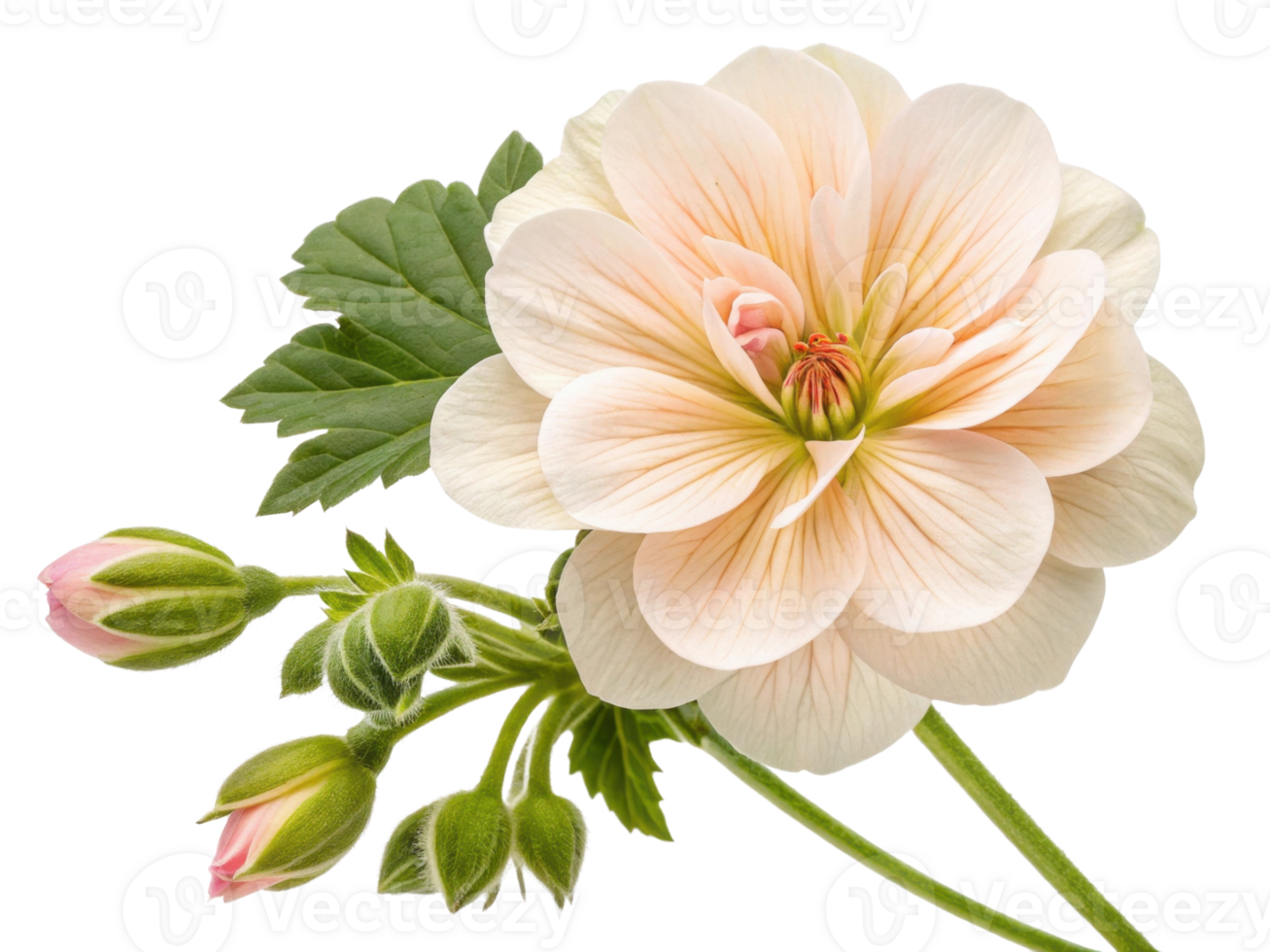 beautiful geranium flower with delicate petals and soft pink buds showcases nature elegance and charm png