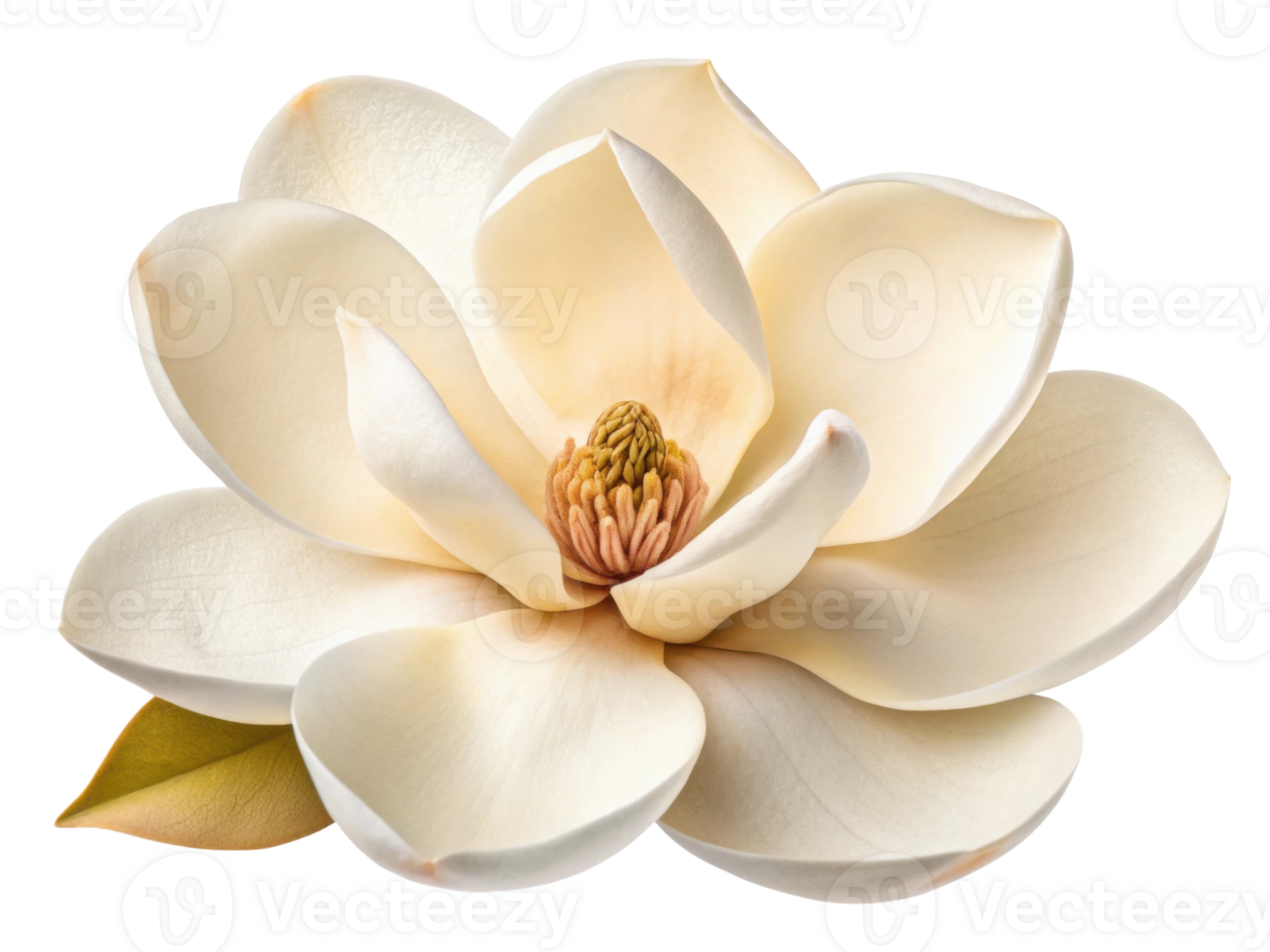 beautiful magnolia flower showcases its delicate petals and soft colors, evoking sense of tranquility and elegance png
