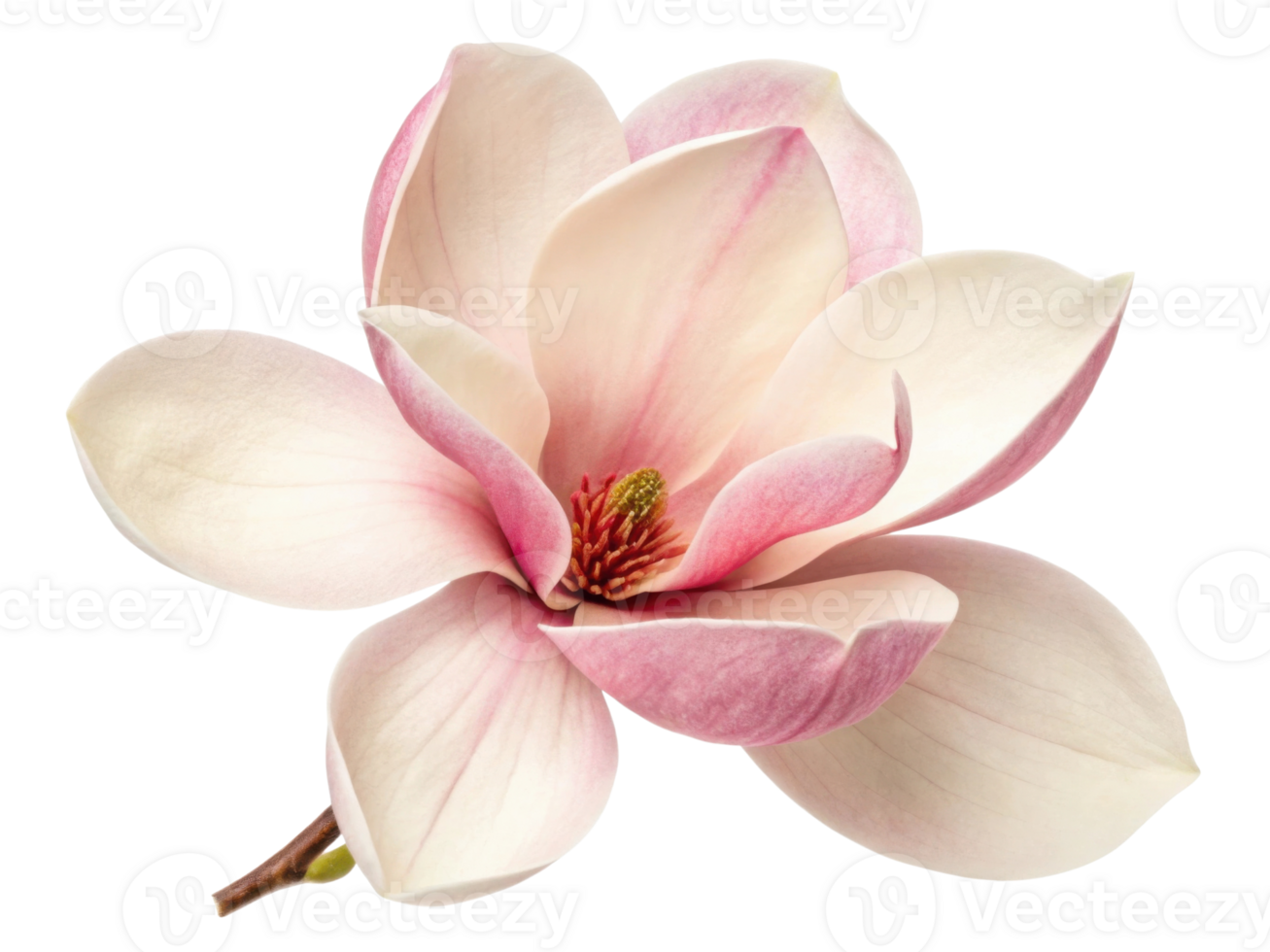 beautiful magnolia flower showcases delicate pink and white petals, radiating elegance and charm in any setting png