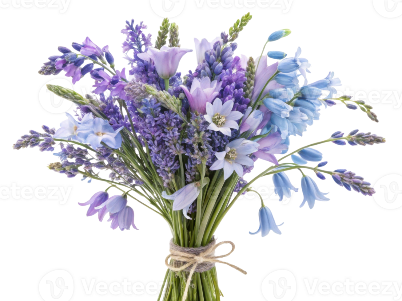 beautiful bouquet of bluebell flowers and lavender creates stunning display of nature colors and fragrances png