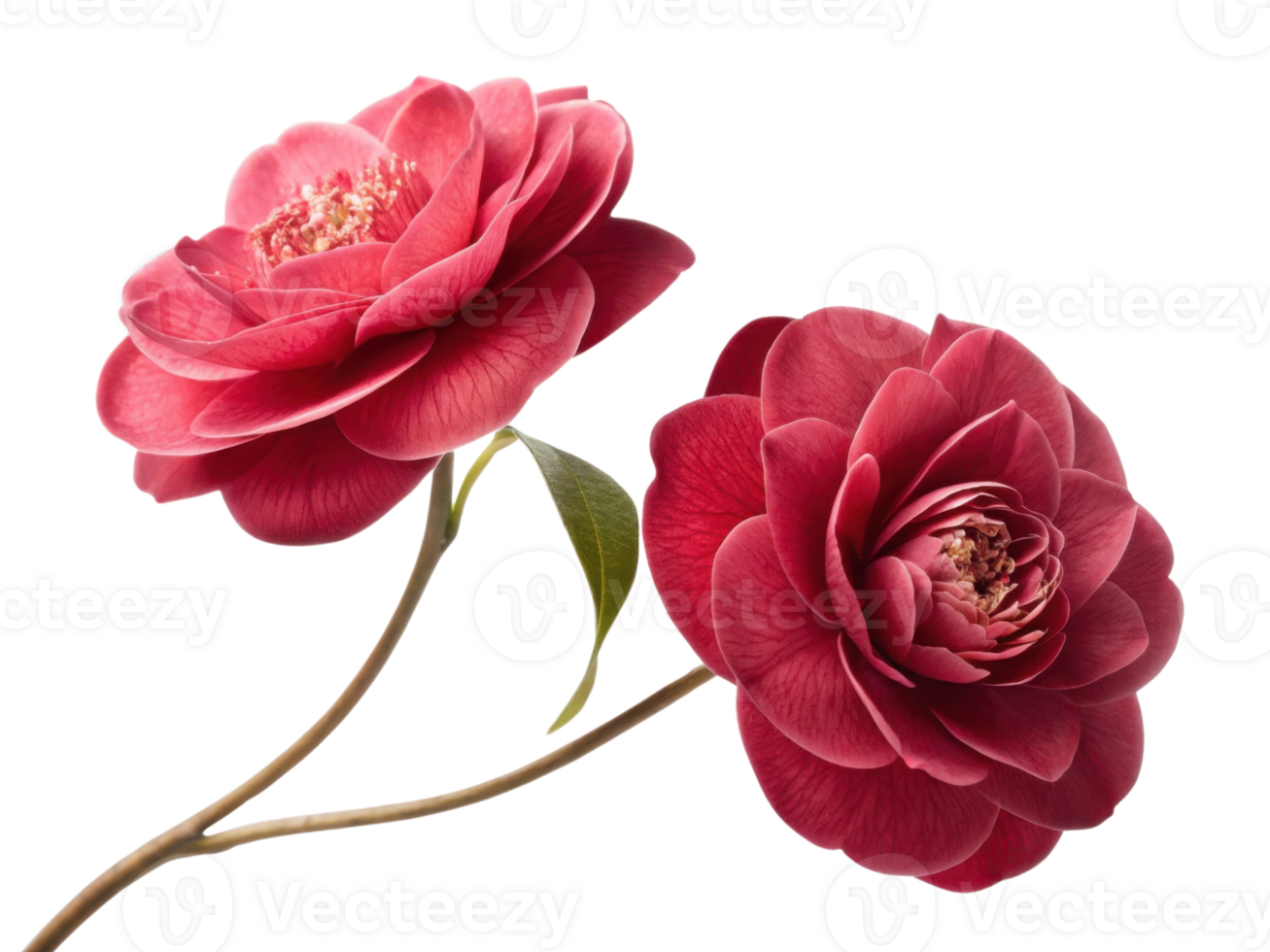 Beautiful camellia flowers bloom gracefully, showcasing their rich colors and delicate petals, perfect for adding elegance to any setting png