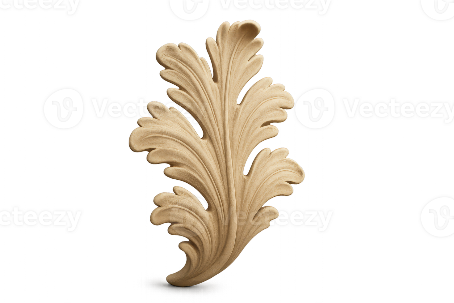 Intricate 3D Acanthus Design Element for Decorative Use png