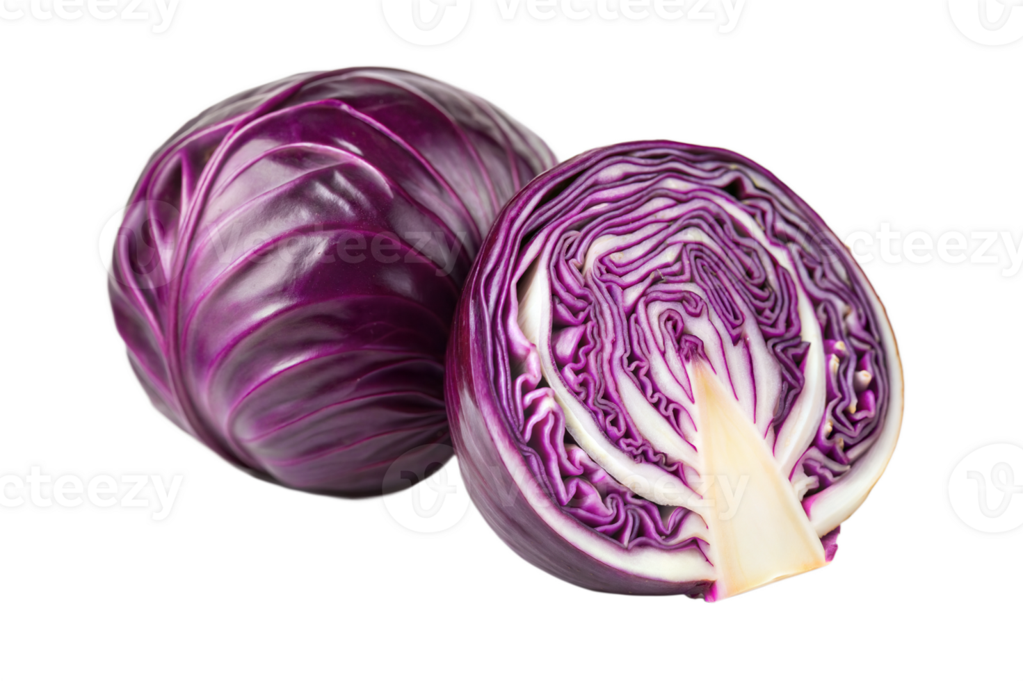 Richly Textured Purple Vegetable on Neutral Background png