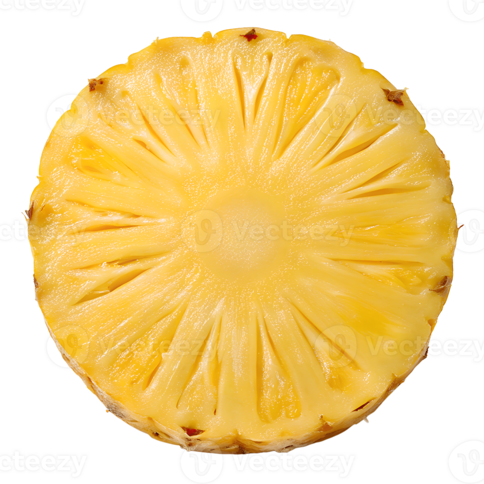 Bright Organic Pineapple Slice in Close Focus png
