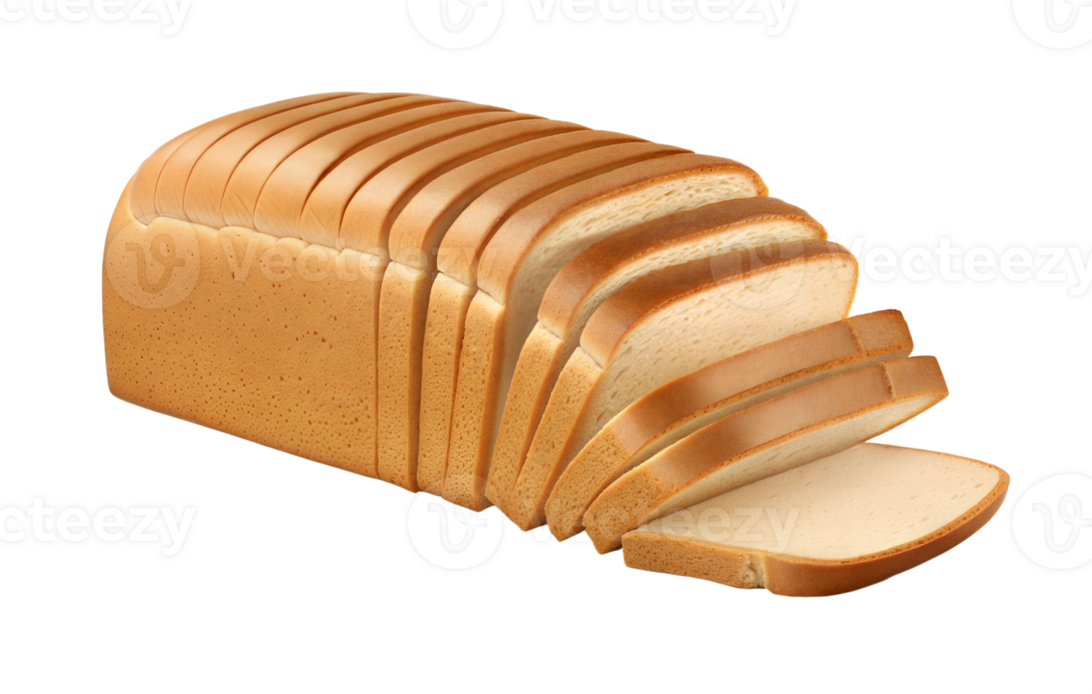 Close Up Image of a Well Baked Sliced Bread Loaf png