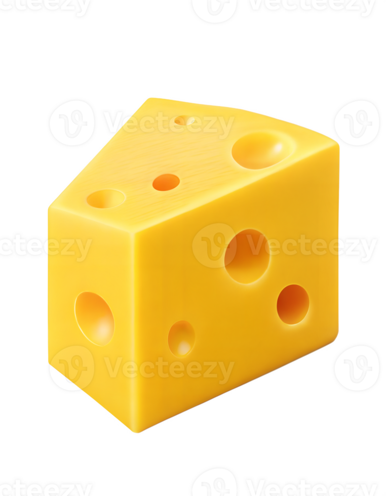Close Up of Dense Yellow Cheese with Unique Cutout Shapes png