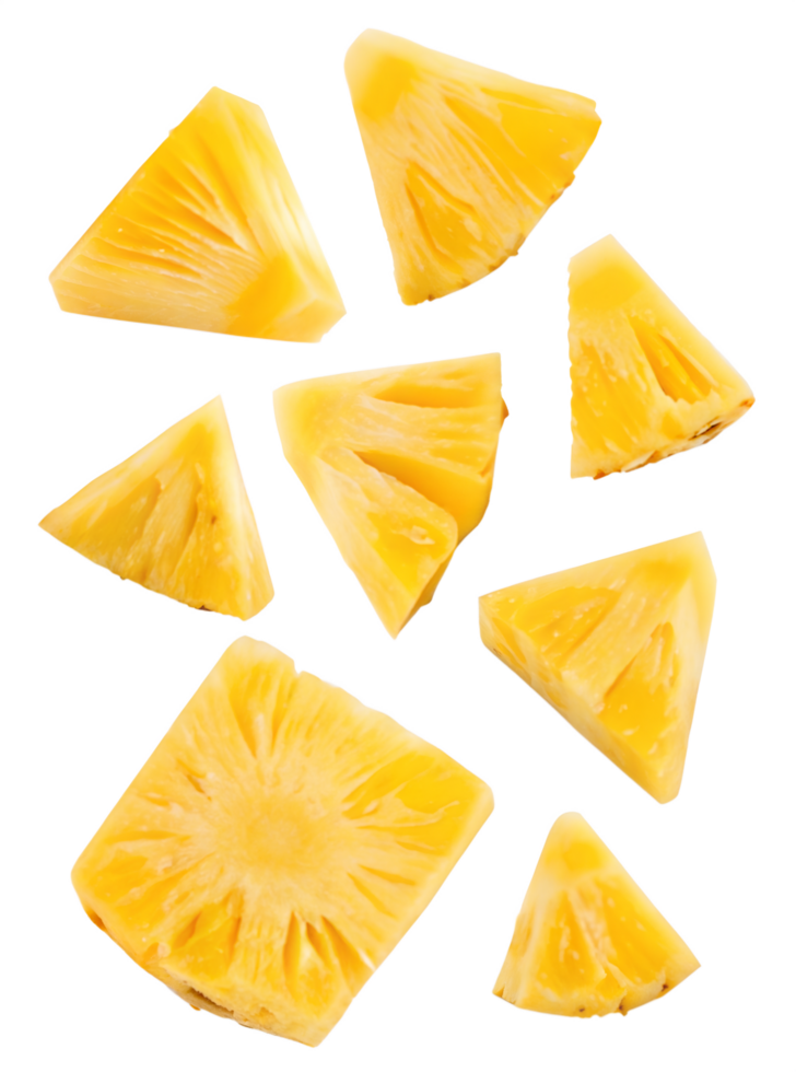 Scattered Pineapple Bits in Sharp Detail png