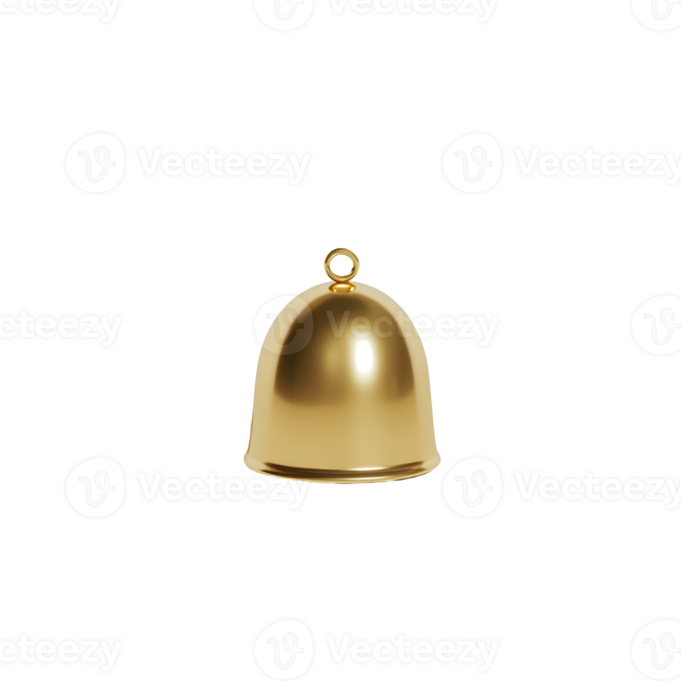 A gleaming golden bell shines against a stark backdrop its smooth surface reflecting light creating a striking and elegant contrast png