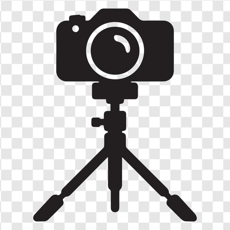 Modern camera tripod silhouette used for business and creative projects vector