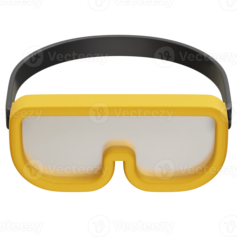 safety goggles for eye protection icon 3d render illustration png