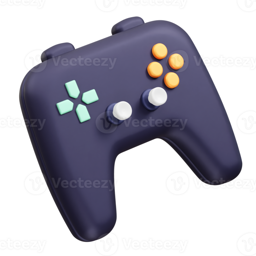 Gaming Controller icon 3d render. Joystick icon 3d illustration png