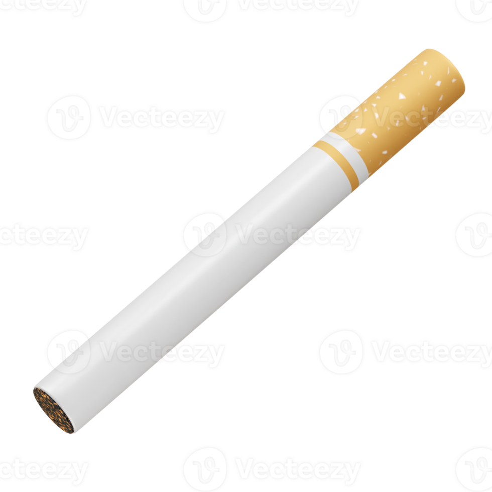 cigarette icon 3d rendering illustration. No smoking icon illustration 3d png
