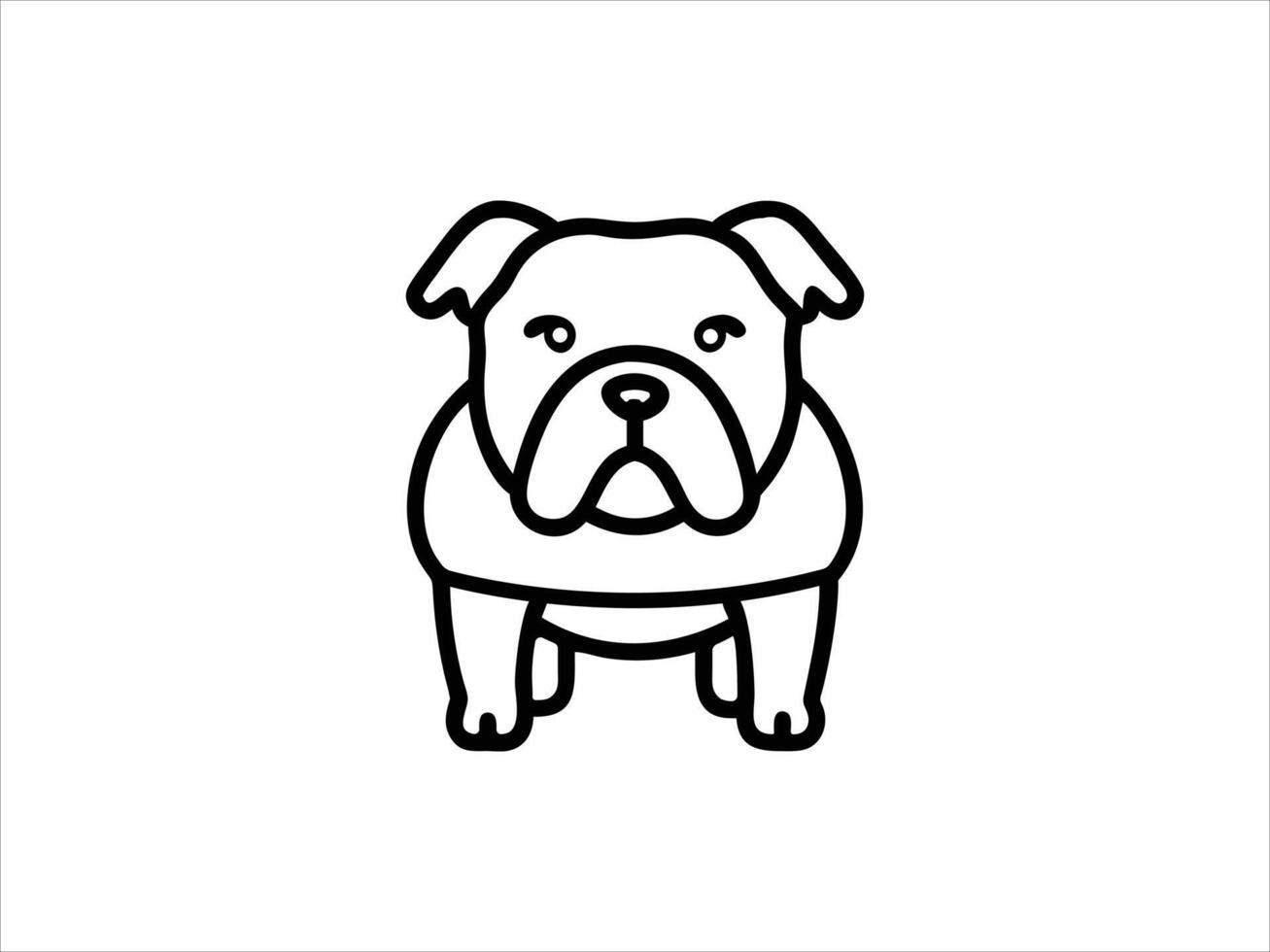 Art Illustration of a Bulldog vector