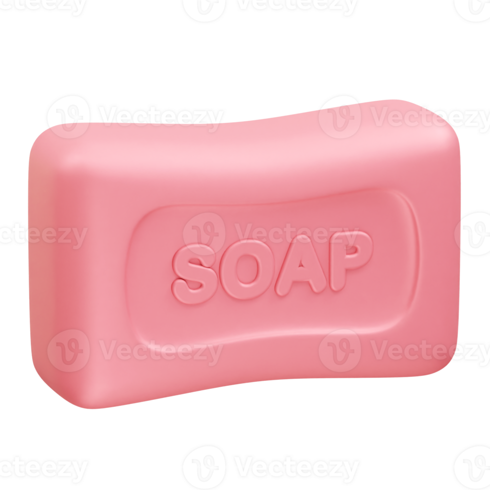 Soap Bar for Hygiene icon 3d render Soap icon 3d render illustration png