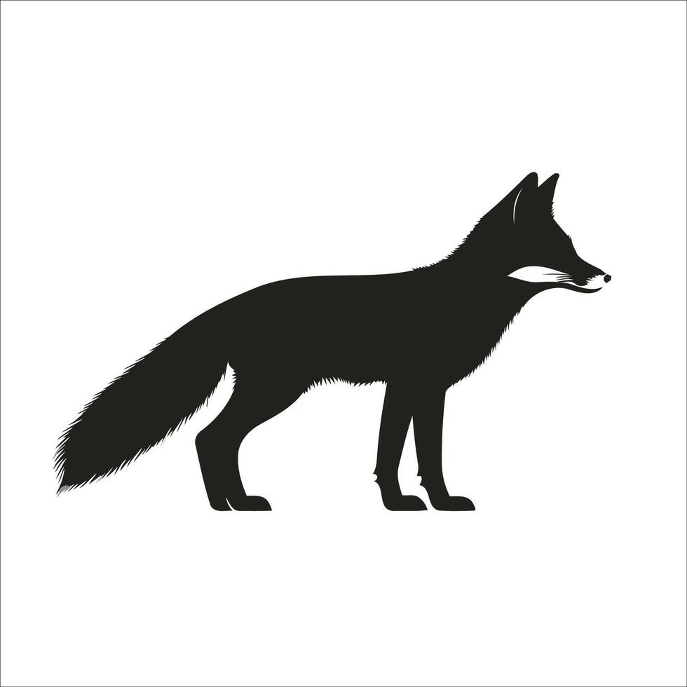 Stylized Fox With Long Tail vector