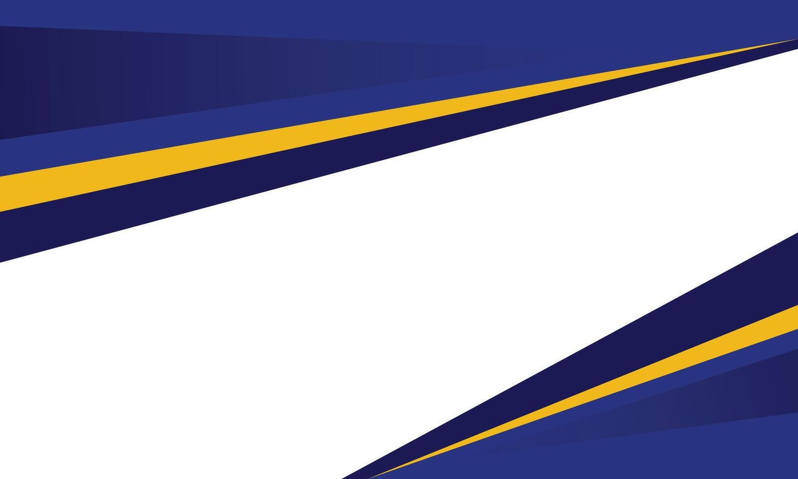 Blue and yellow abstract geometric border blank background vector