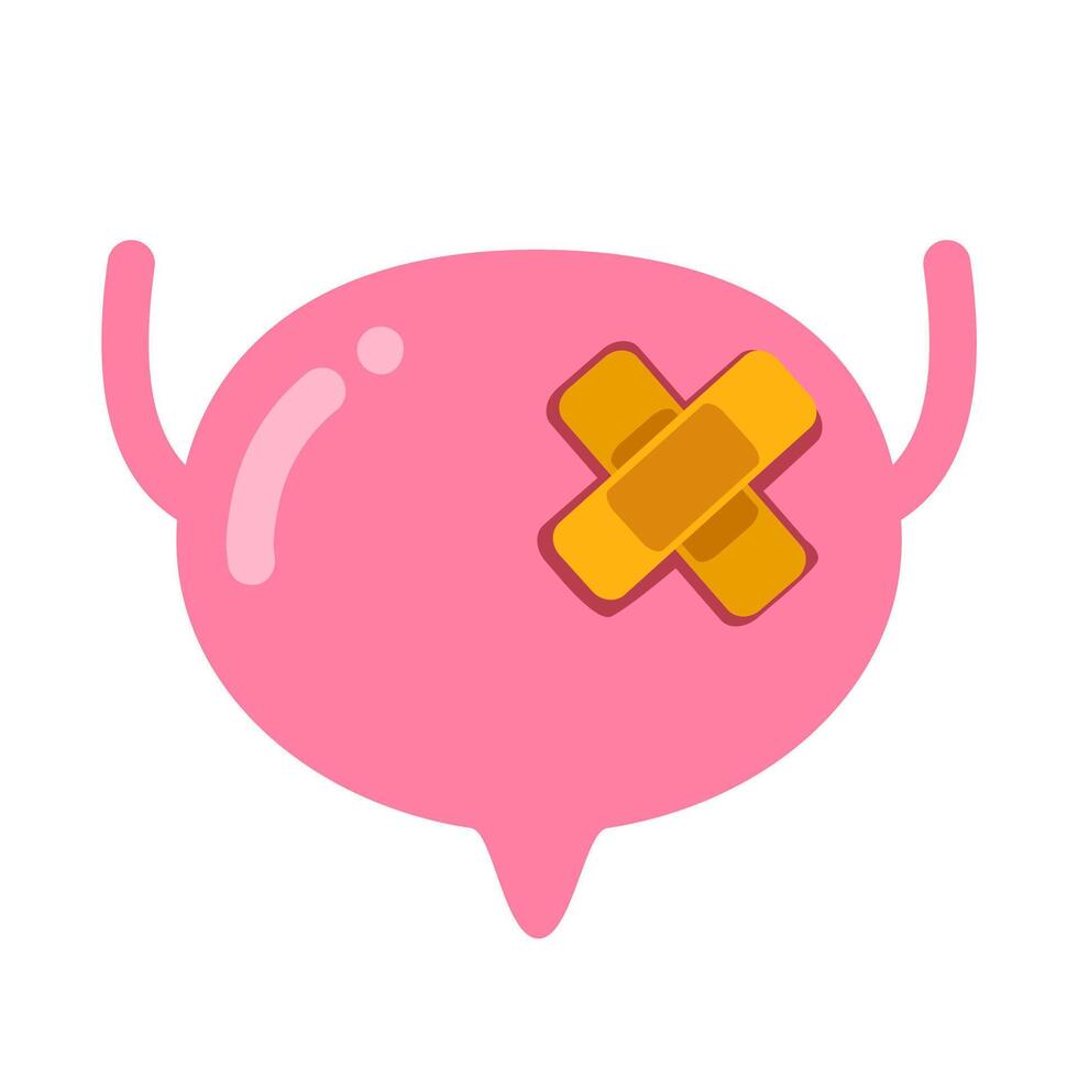 Bladder failure illustration vector
