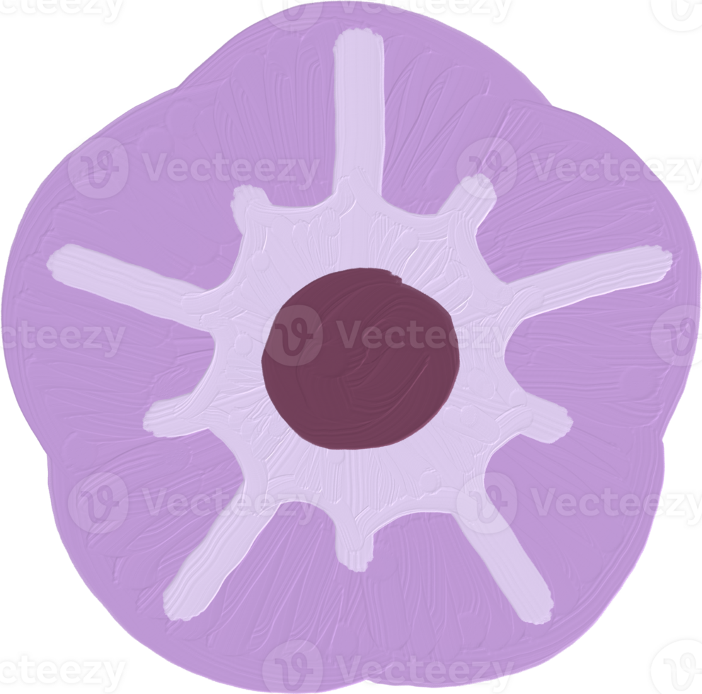Bindweed Flower Oil Paint Doodle png
