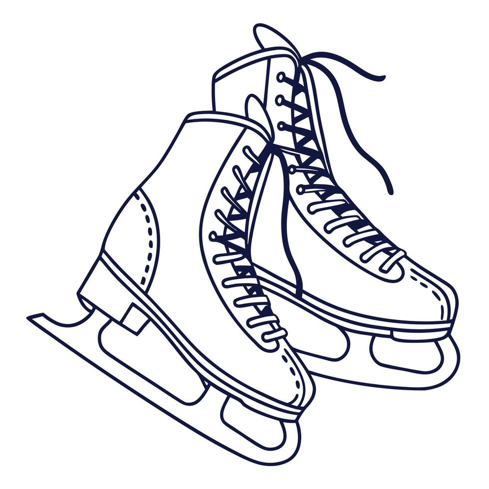 Illustration Of Ice Skates Winter Sports vector