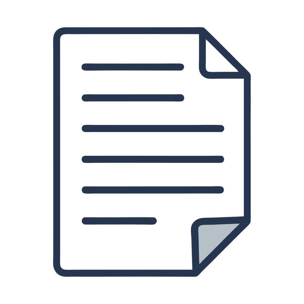 Simple Blue Document Page Icon Design vector