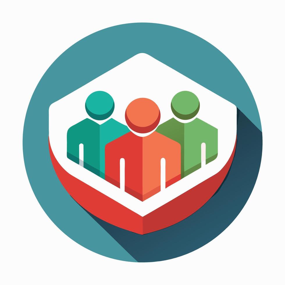 Teamwork Icon Diverse Group Graphic vector