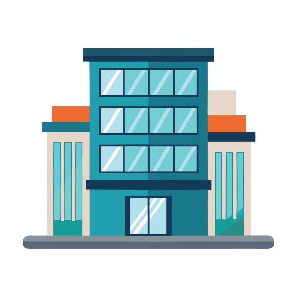 Modern Business Building Illustration Design vector