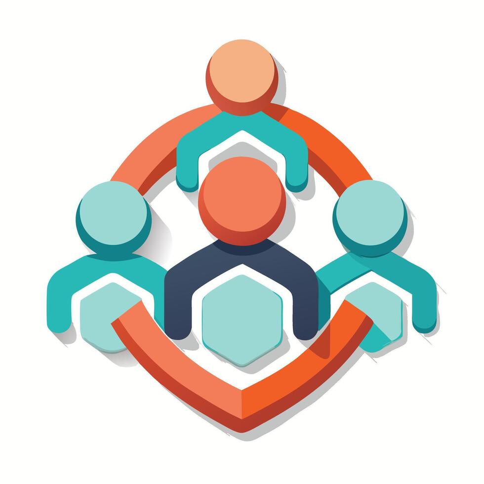 Teamwork Connection Community Collaboration Organizational Culture vector