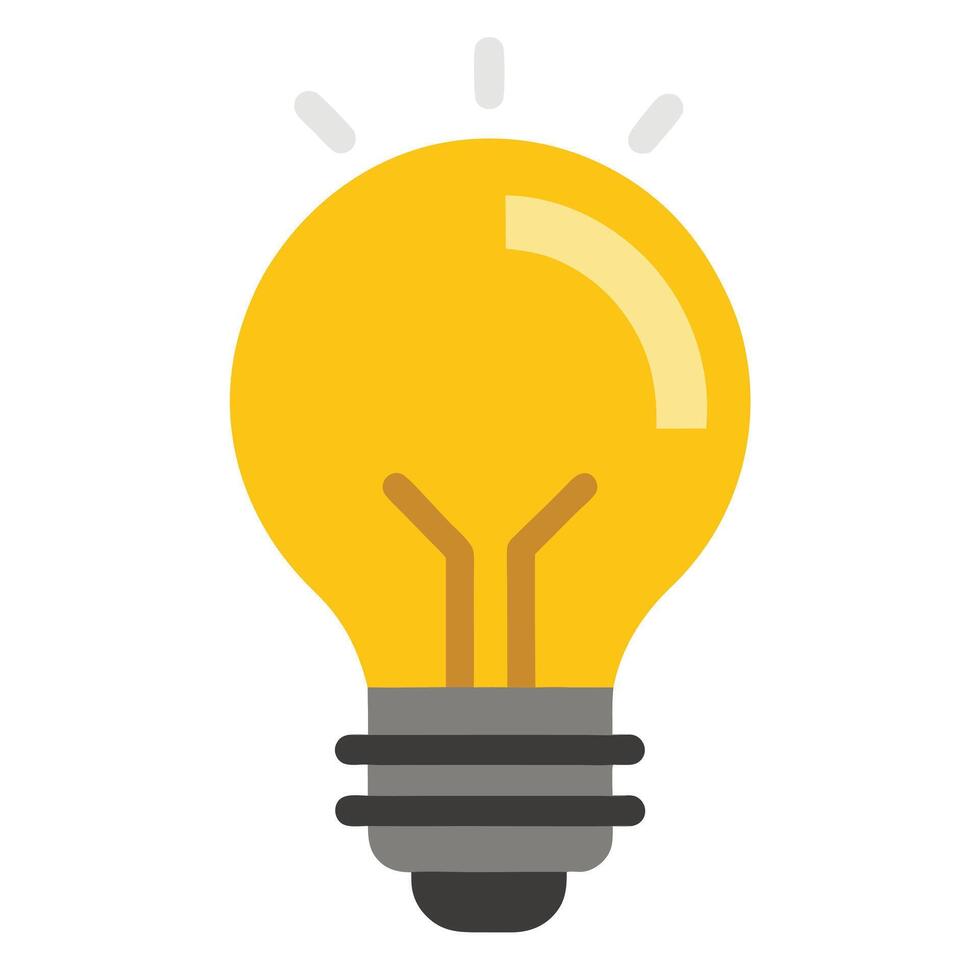 Lightbulb Illuminating Idea Graphic Illustration vector