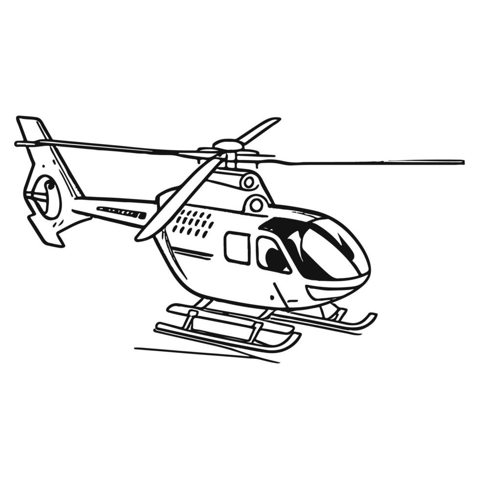stock illustration of modern helicopter vector