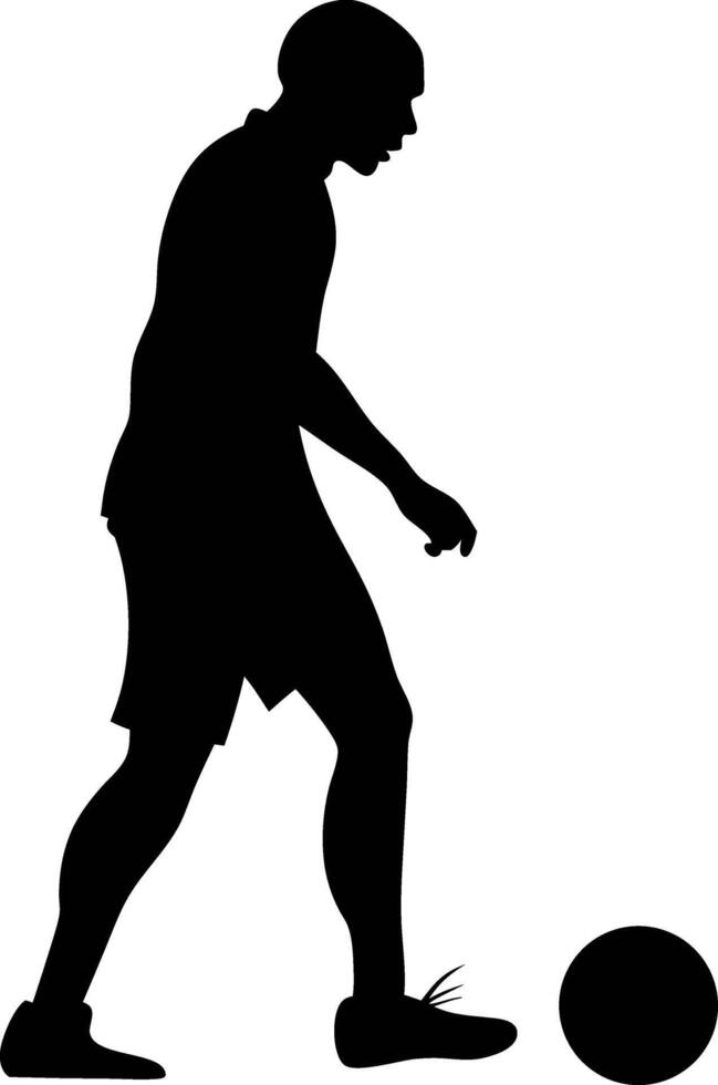 Soccer player silhouette clip art vector