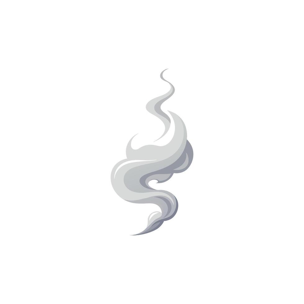 Fine-Line Smoke Stream Abstract Design vector