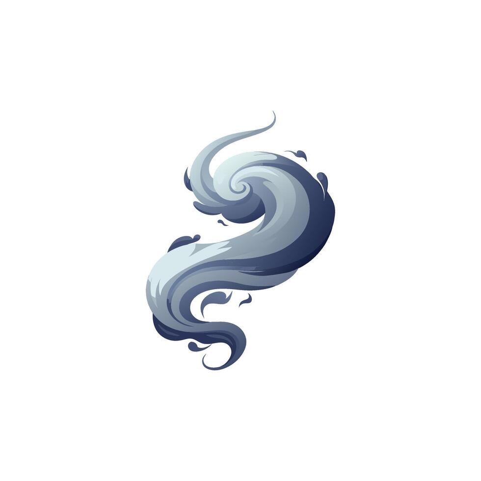Minimal Smoke Effect Graphic on Clean Background vector