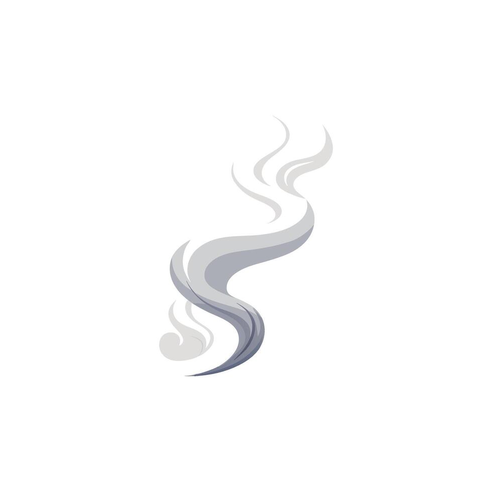 Abstract Swirling Smoke Illustration Design on White Background vector