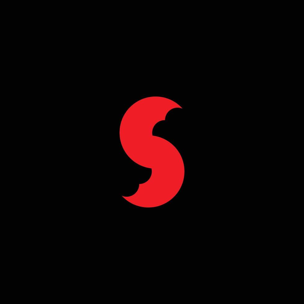 S letter tech logo design vector