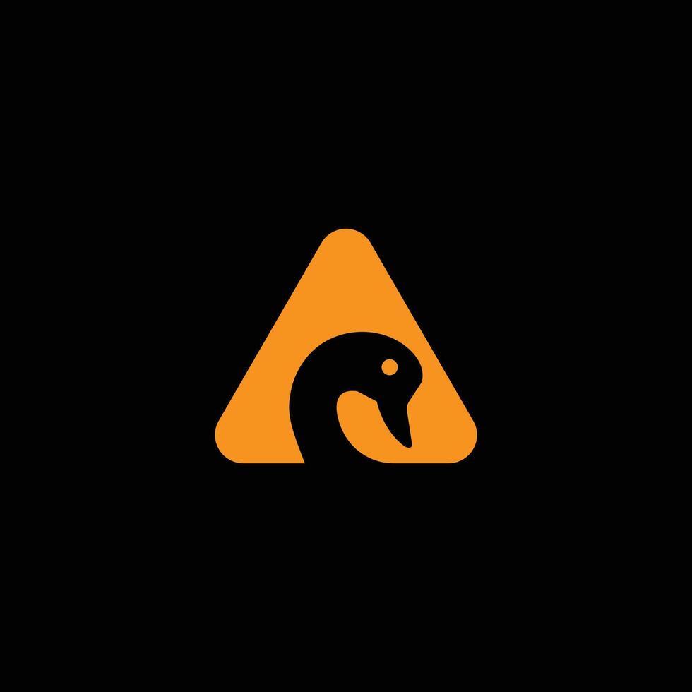 A letter and duck modern logo vector