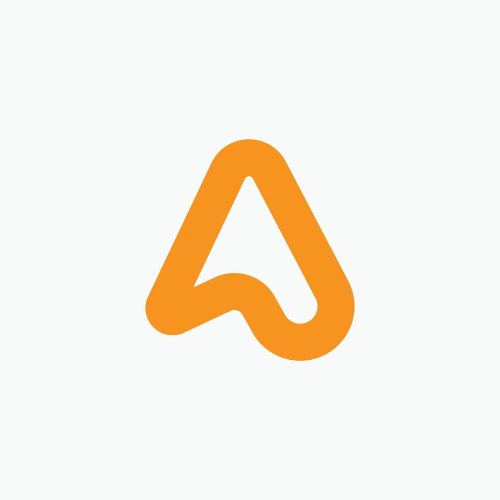 A letter minimal logo mark vector