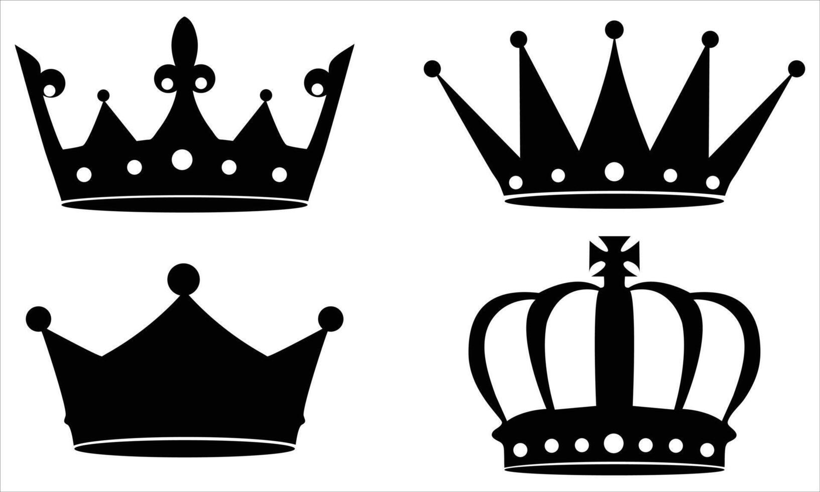 Crown icon set Illustration vector
