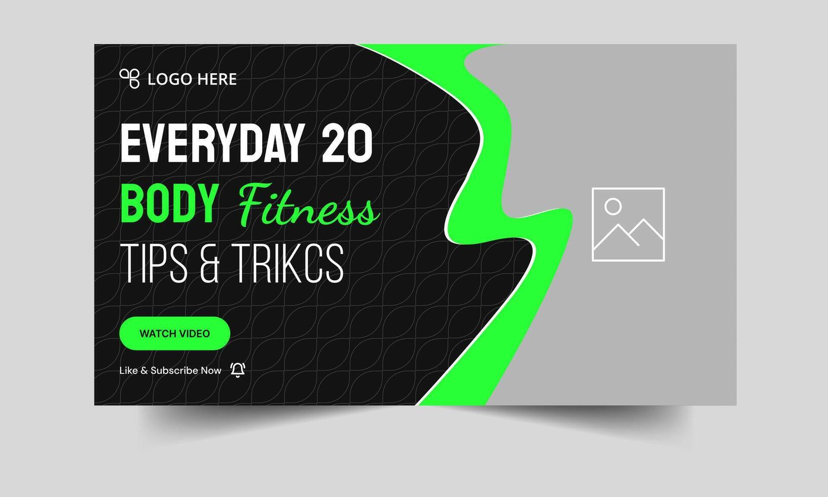 Daily body fitness tips and tricks cover banner design, workout plan techniques cover banner design, editable eps 10 file format vector