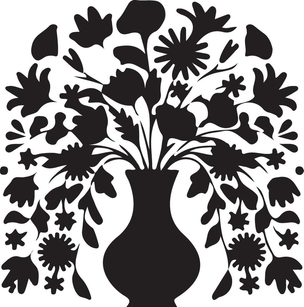 Cherry Blossoms with tob silhouette art design vector