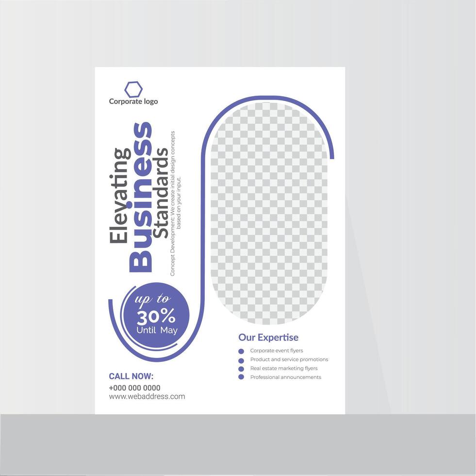 Modern corporate flyer design template vector